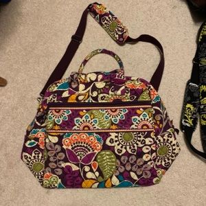 Vera Bradley overnight travel bag, plum crazy